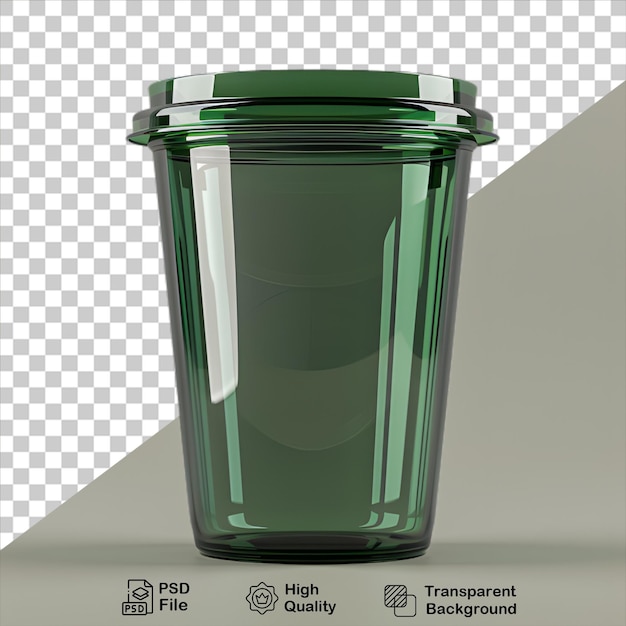 PSD coffee plastic cup mockup isolated on transparent background