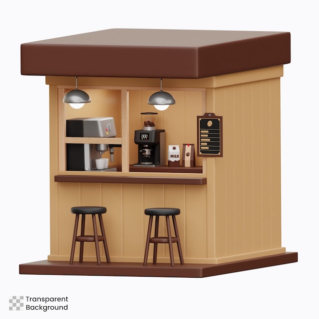 Coffee Shop 3D-Bildgebung