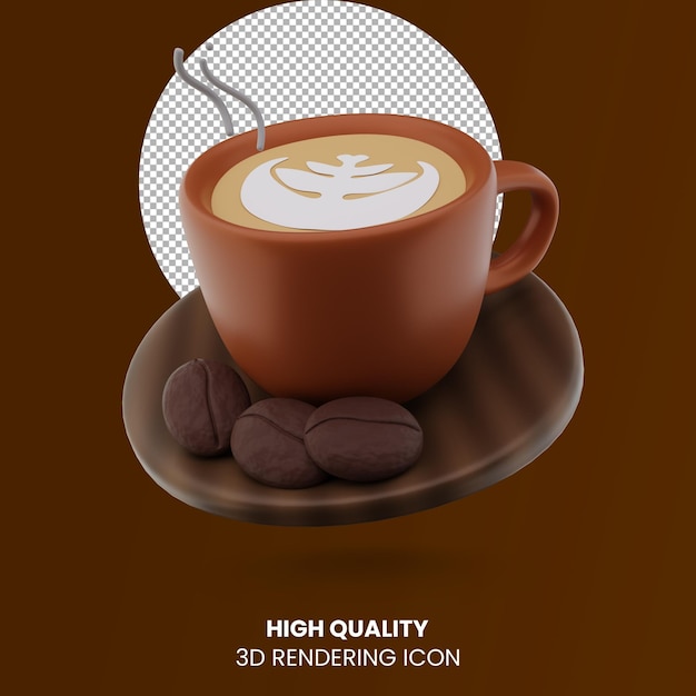 Coffee-Shop-Elemente 3D-Symbole