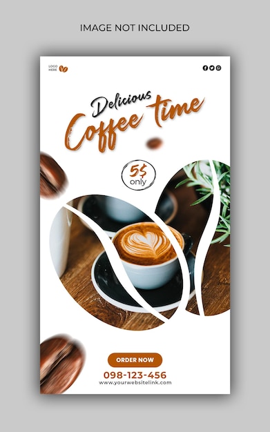 PSD coffee-shop-instagram-geschichten social-media-banner-design