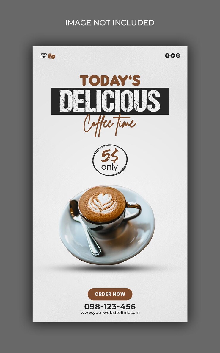 PSD coffee-shop-instagram-geschichten social-media-banner-design