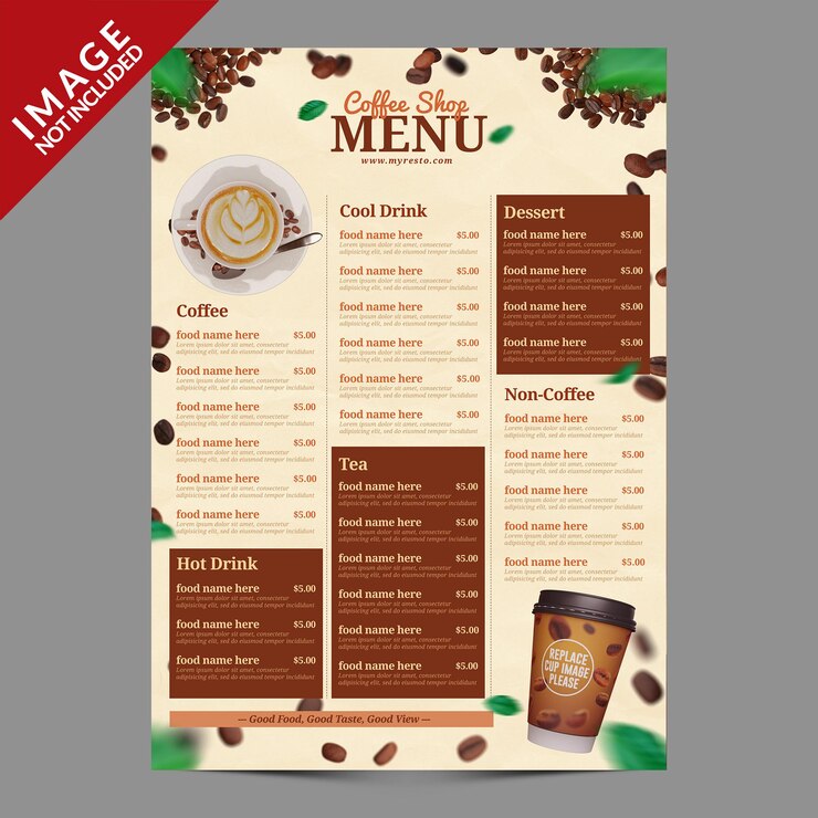 PSD coffee shop social media post promotion vorlage premium psd