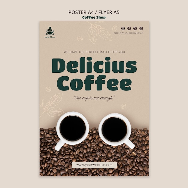 Coffeeshop-Vorlagendesign