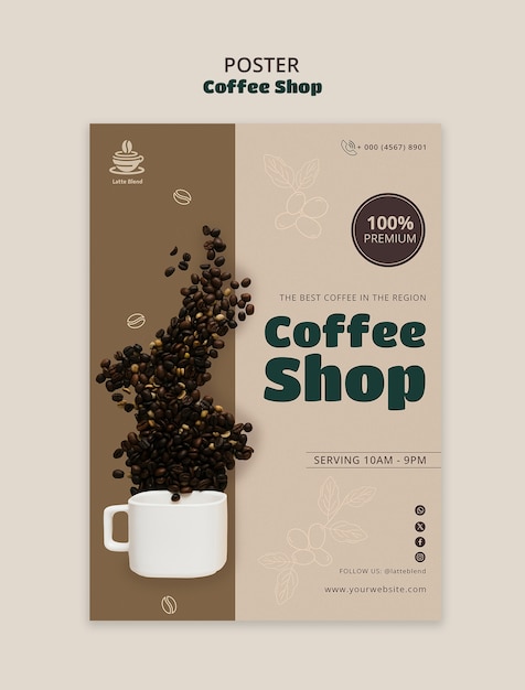 Coffeeshop-Vorlagendesign
