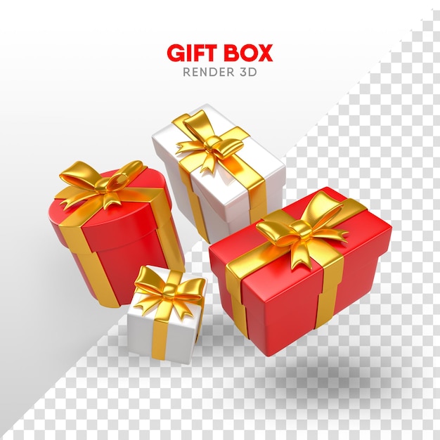Coffret cadeau avec archet au format dessin animé pour la composition de Noël