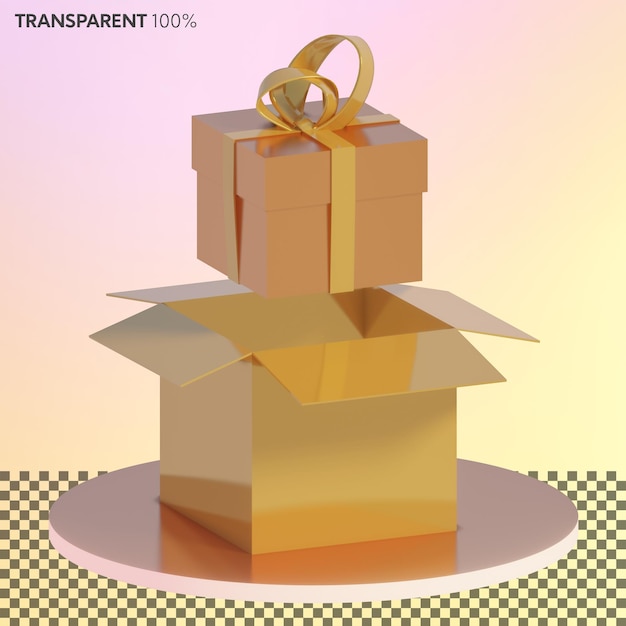 Coffret cadeau avec ruban