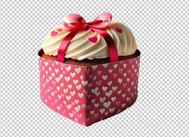 coffret cadeau saint valentin avec délicieux cupcake