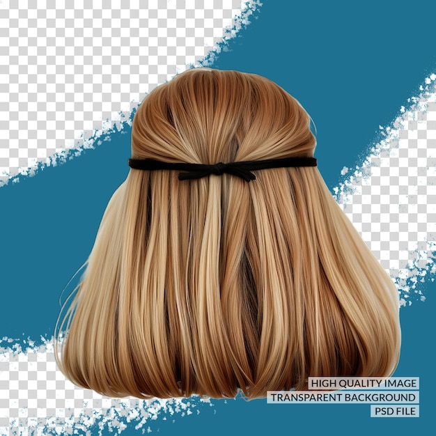 PSD coiffure 3d png clipart fond isolé transparent