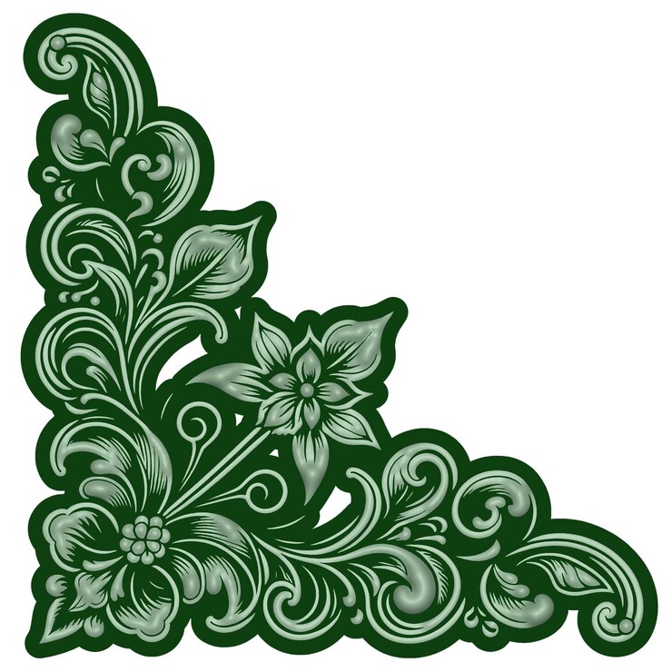 PSD un coin floral élégant