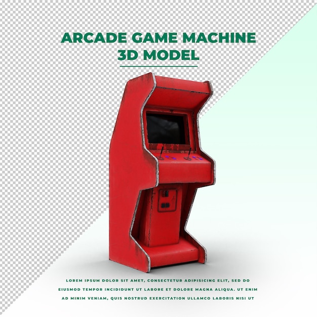 Coin Operated Red Arcade Game Machine