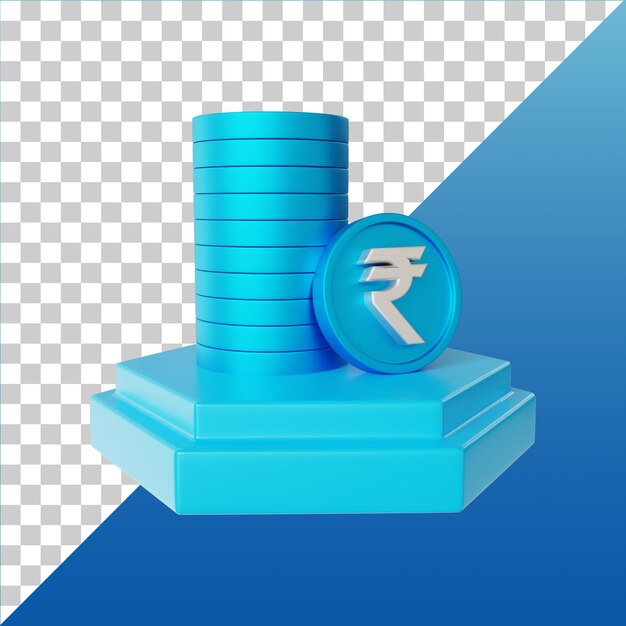 Coins Money Rupie mit Podium Icons für ux ui Web Mobile Apps