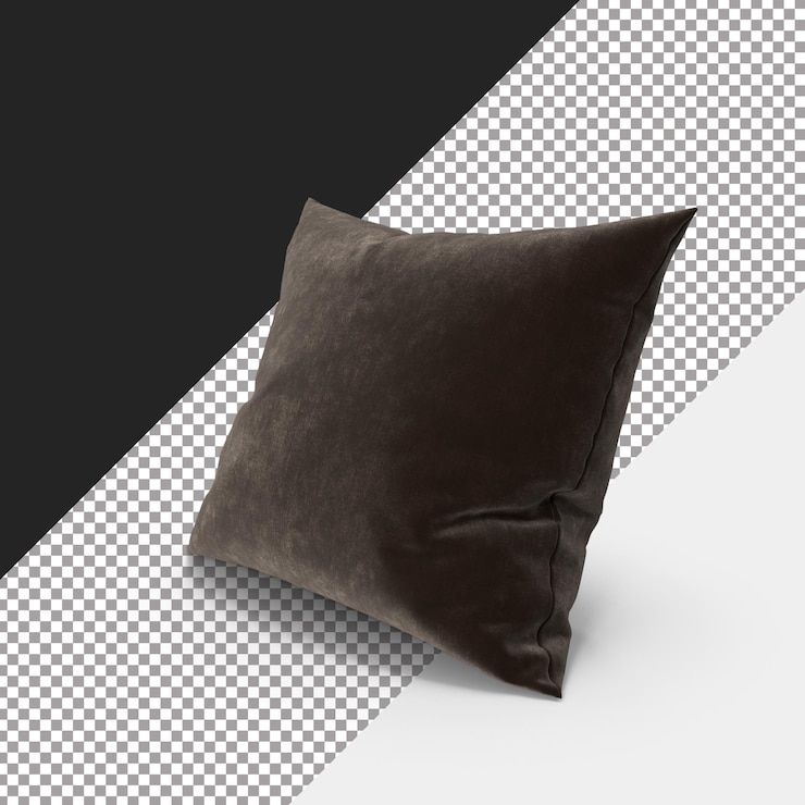 PSD un cojín de cuero marrón renderizado en un archivo png