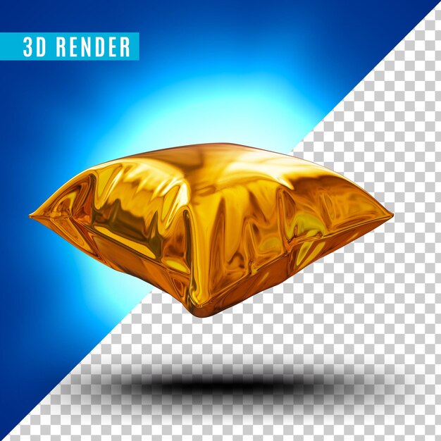 Cojín dorado 3d psd Premium