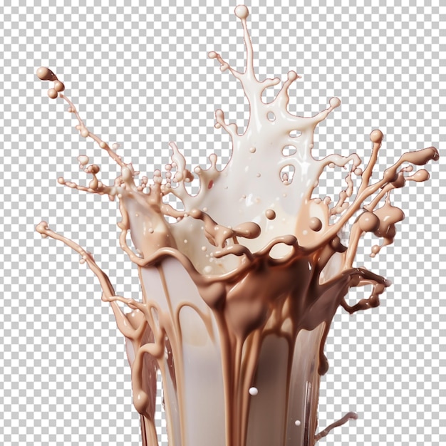 Čokoládové mléko bílé pozadí psd png