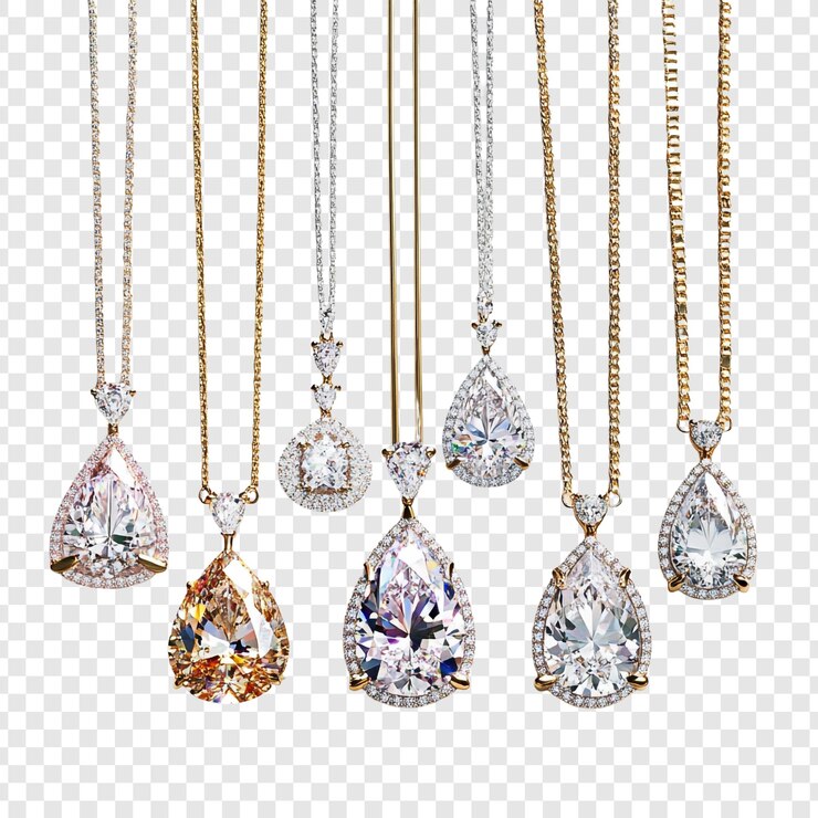 PSD colares de diamantes elegantes