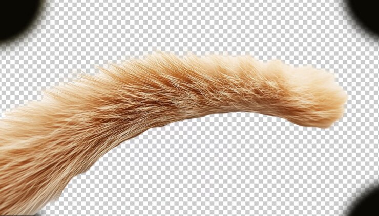 PSD colas de gatos en un fondo transparente