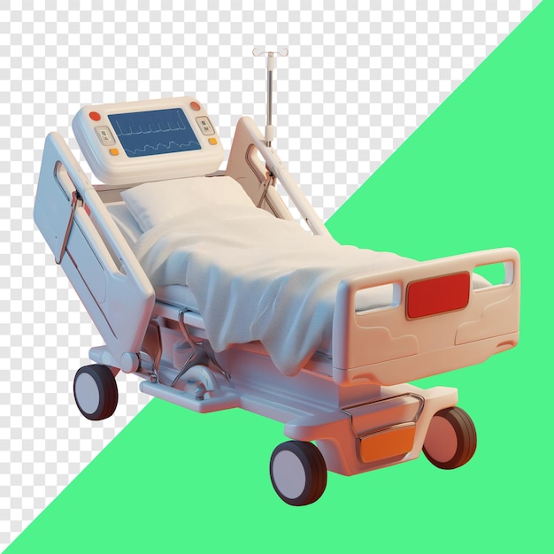 PSD colchón para pacientes hospitalarios diseño 3d adecuado para elementos de diseño, salud y negocios.