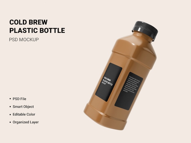 Cold brew bottle mockup isoliert