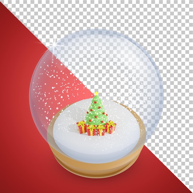 PSD coleção 3d do globo de natal