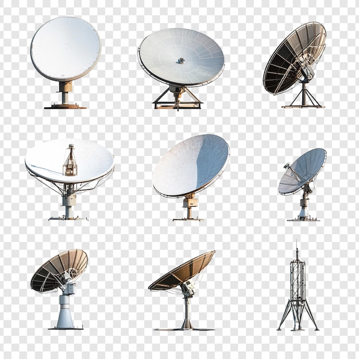 PSD coleção de antenas de satélite