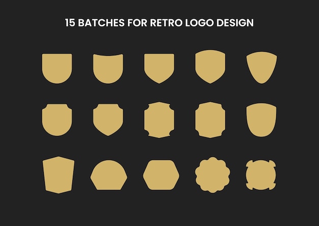 Coleção de crachás retro Vector 15 peças