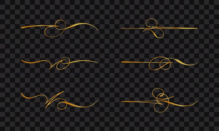 PSD coleção de desenhos elegantes feitos à mão sobre fundo transparente