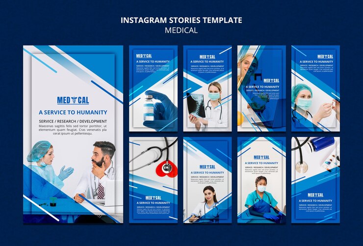 PSD coleção de histórias do instagram para vacinação contra o coronavírus