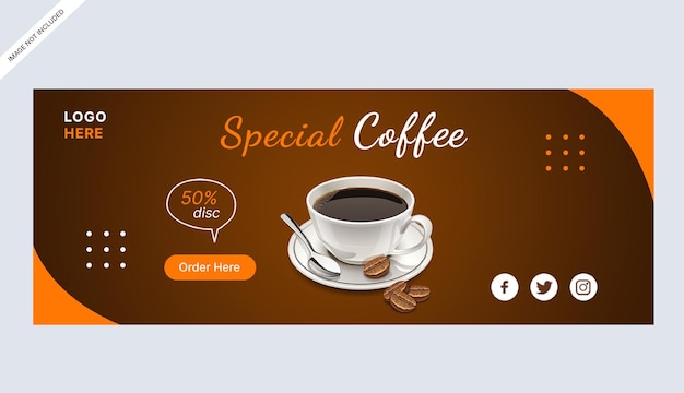 Coleção de modelos de design de promoção de banners de café