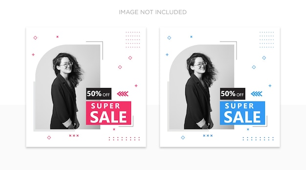 Coleção de modelos de postagens de mídia social minimalistas