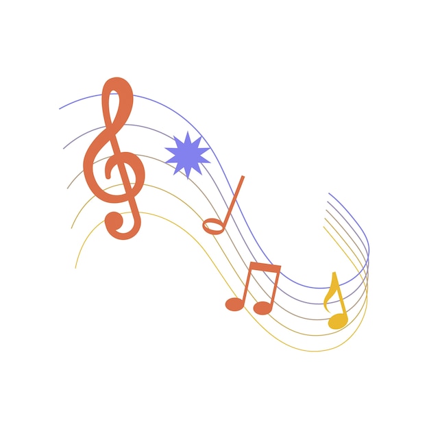 Coleção de notas musicais