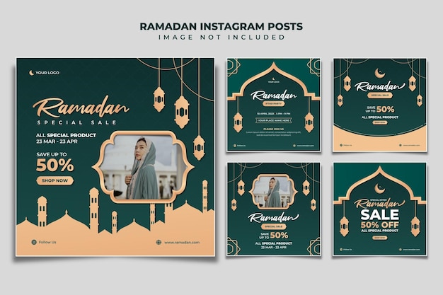 Coleção de postagens do Instagram do Ramadã