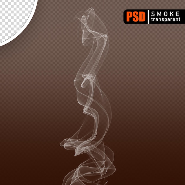 PSD coleção psd smoke de renderização 3d em fundo transparente