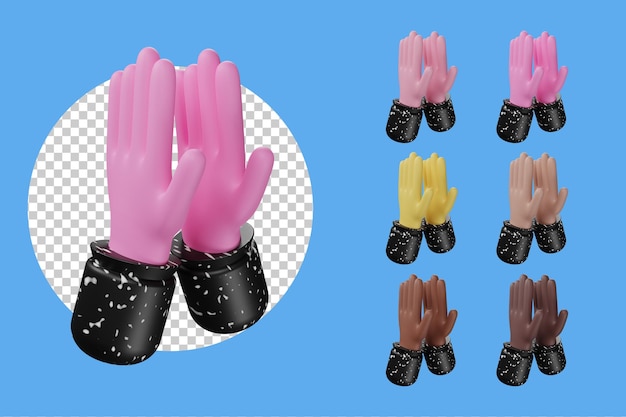 Colección 3d con aplausos