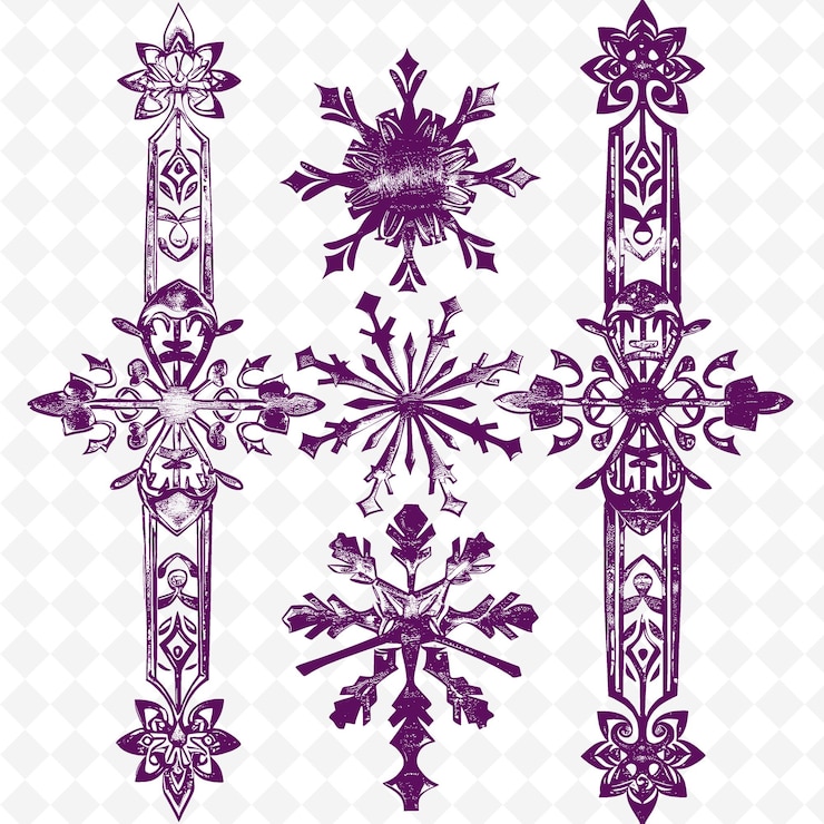 PSD una colección de adornos decorativos del año