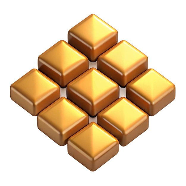 una colección de barras de oro con la palabra " mac " en la parte inferior