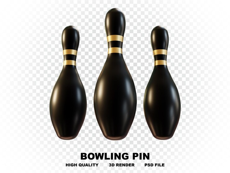 PSD colección de bolos negros 3d con rayas doradas con alta resolución en muchas direcciones