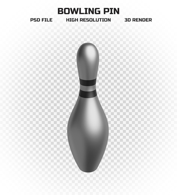 Colección de bolos de plata de renderizado 3d con rayas negras en alta resolución