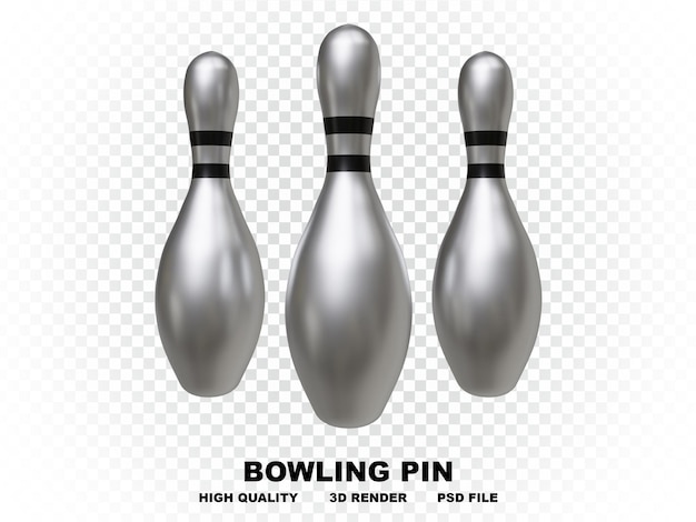 Colección de bolos plateados 3d con rayas negras de alta resolución en muchas direcciones