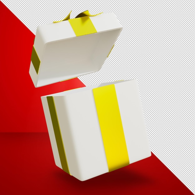 PSD colección de cajas de regalo blancas 3d. objeto png