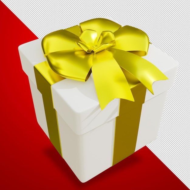 colección de cajas de regalo blancas 3D. objeto PNG