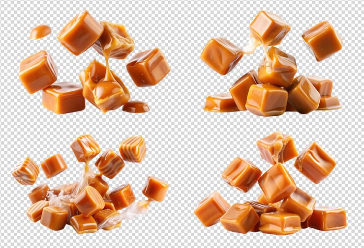 PSD una colección de chocolates en un fondo transparente