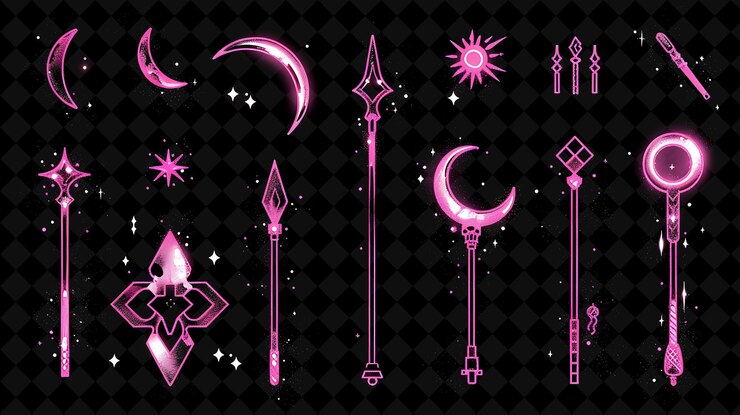 PSD una colección de diferentes diseños para la luna y las estrellas