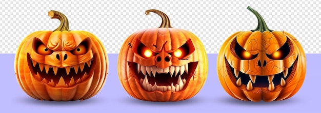 colección de elementos de calabaza de halloween