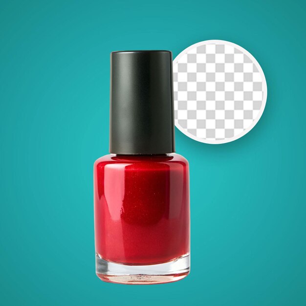 PSD colección de esmalte de uñas rojo en fondo transparente