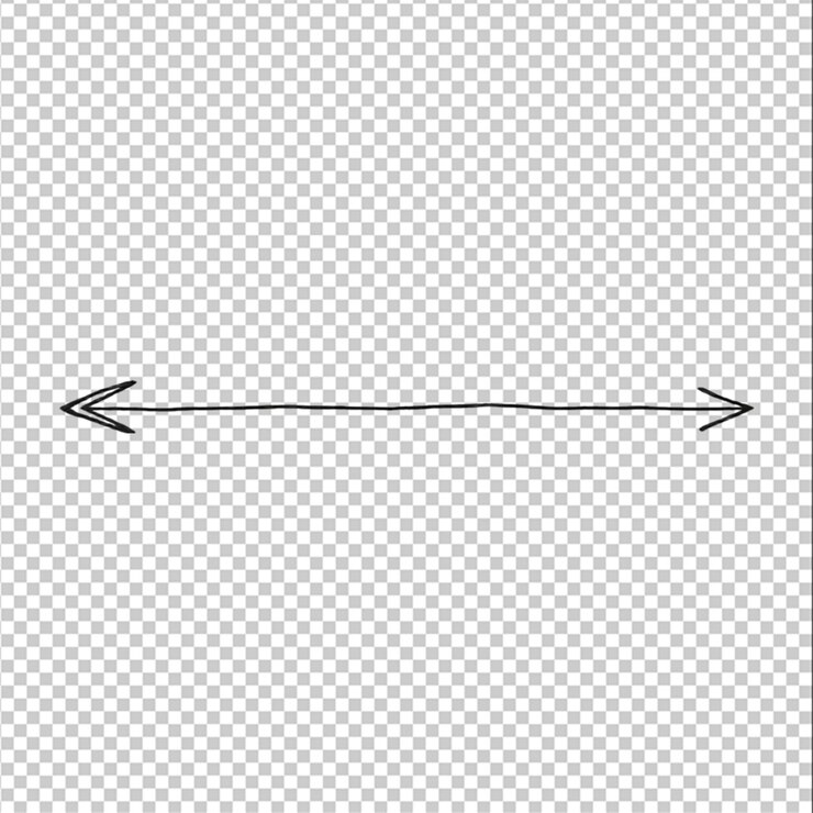PSD una colección de flechas y diseños dibujados a mano aislados en un fondo transparente