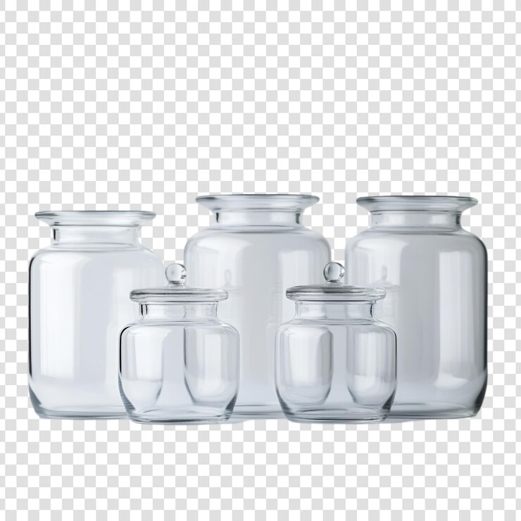 PSD colección de frascos de vidrio contenedores vacíos almacenamiento artículos de cocina