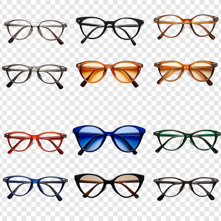 PSD colección de gafas de sol y gafas de ojos elegantes