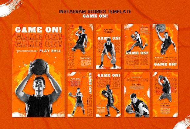 Colección de historias de instagram para jugar baloncesto