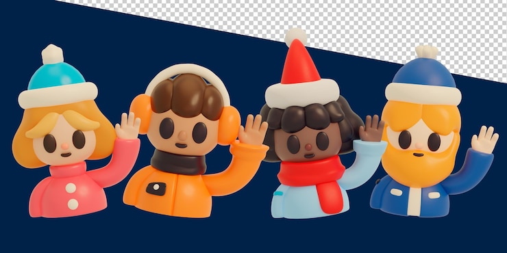 PSD colección de iconos navideños para festividades