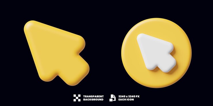 PSD colección de iconos de puntero de flecha del cursor 3d
